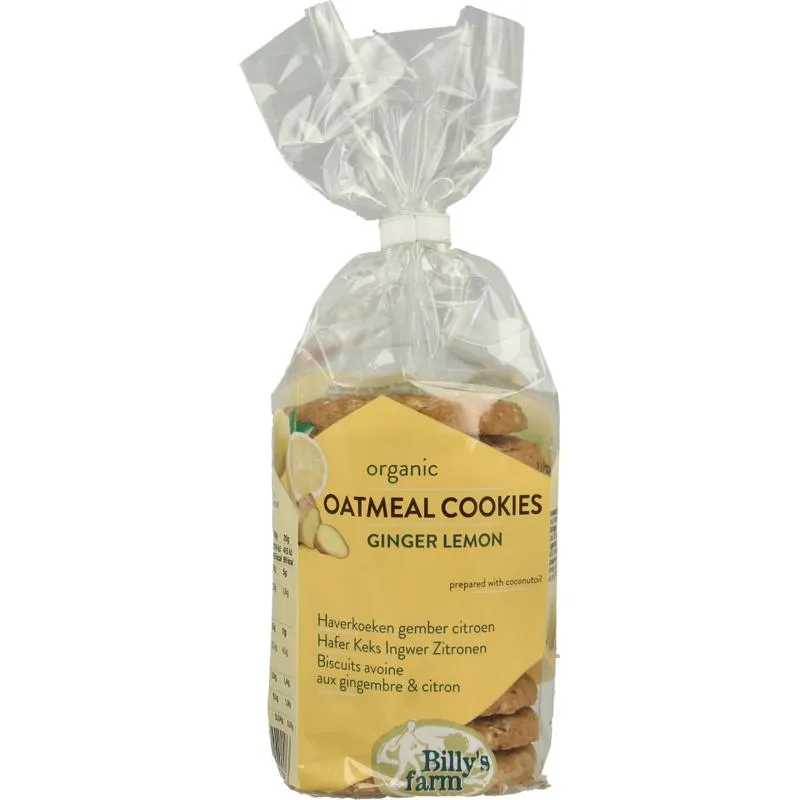 Billy'S Farm Haverkoeken Gember-Citroen Bio (200 gr)