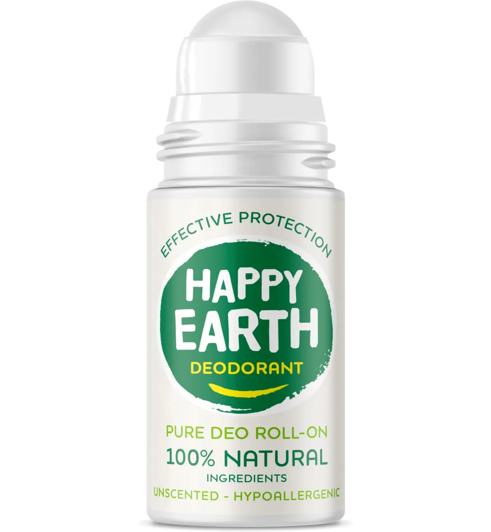 Happy Earth Pure deodorant roll-on unscented (75 ml)