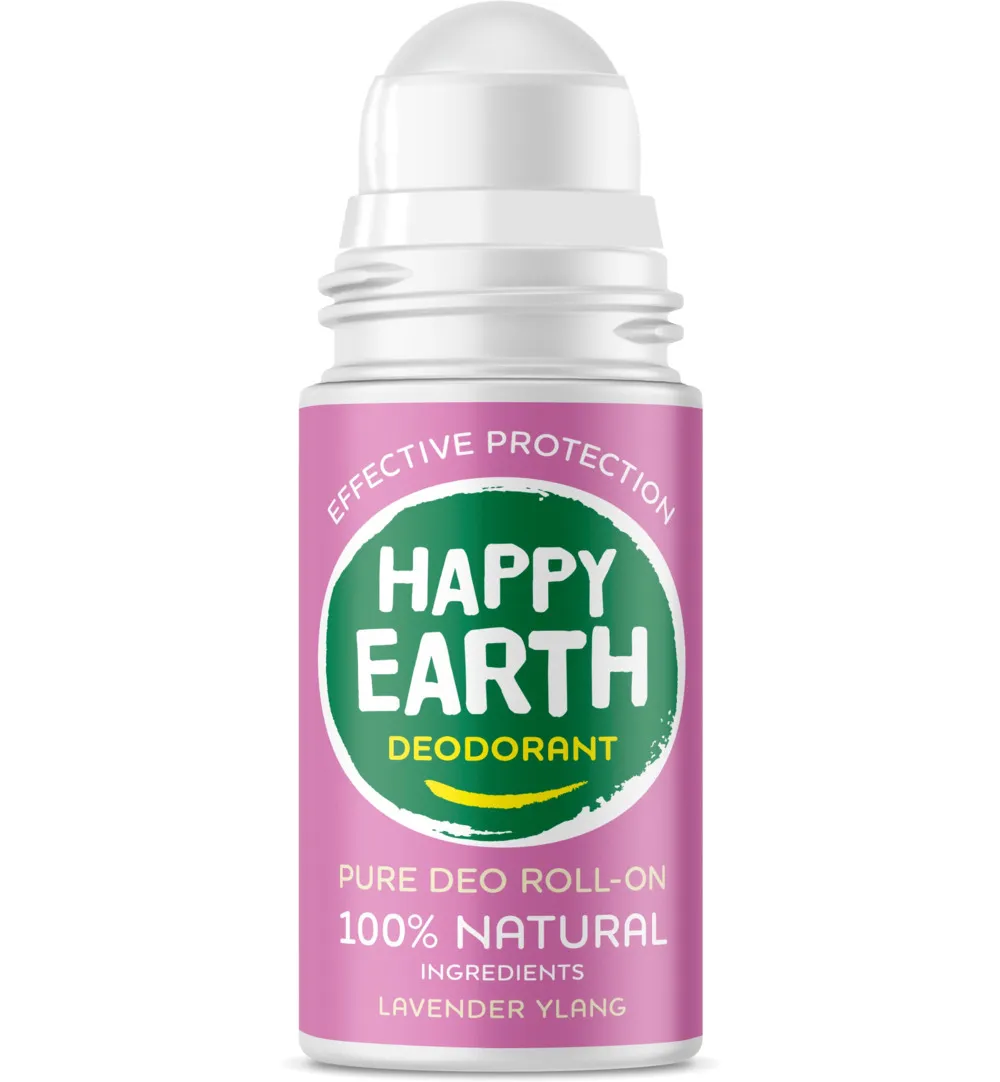Happy Earth Pure deodorant roll-on lavender ylang (75 ml)