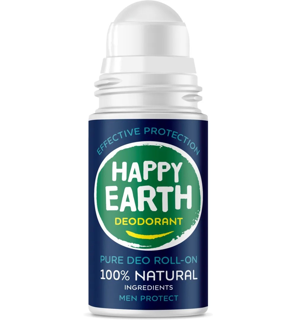 Happy Earth Pure deodorant roll-on men protect (75 ml)