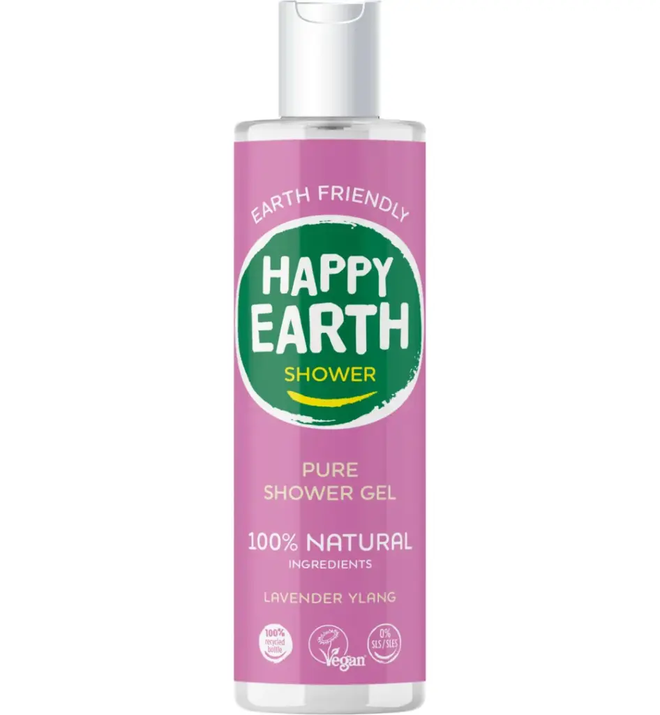 Happy Earth Pure showergel lavender ylang (300 ml)