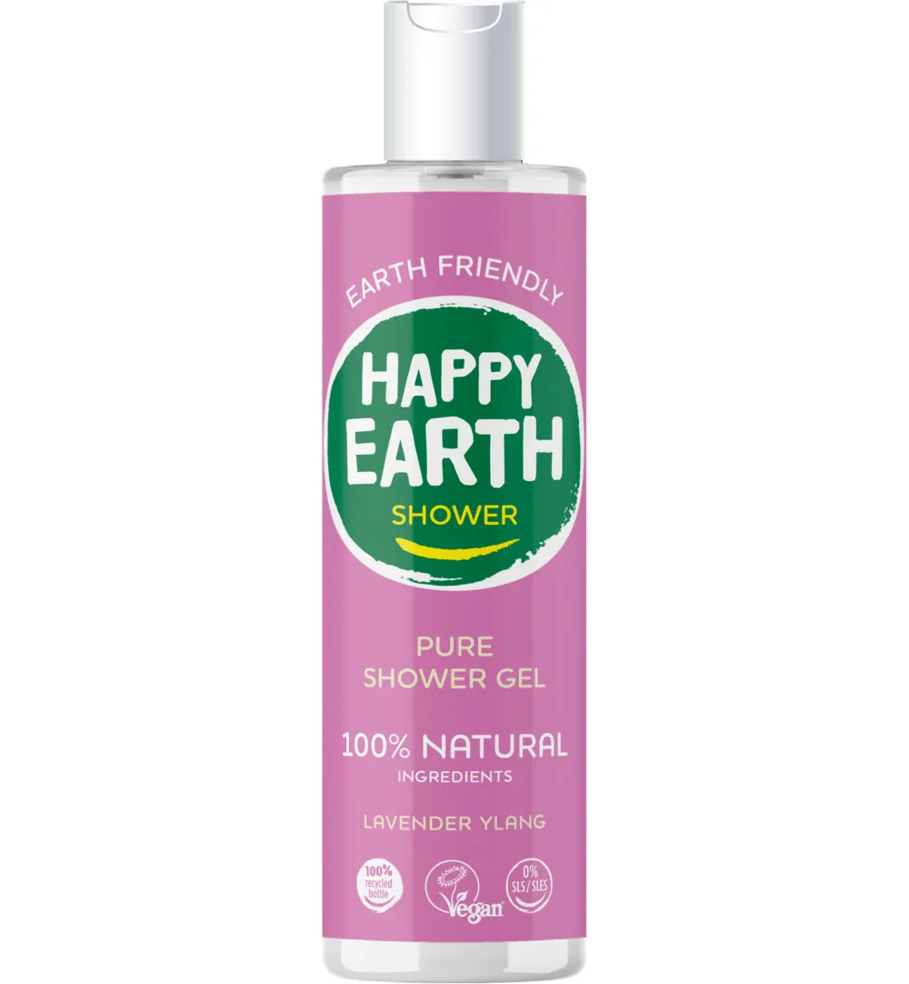 Happy Earth Pure showergel lavender ylang (300 ml)
