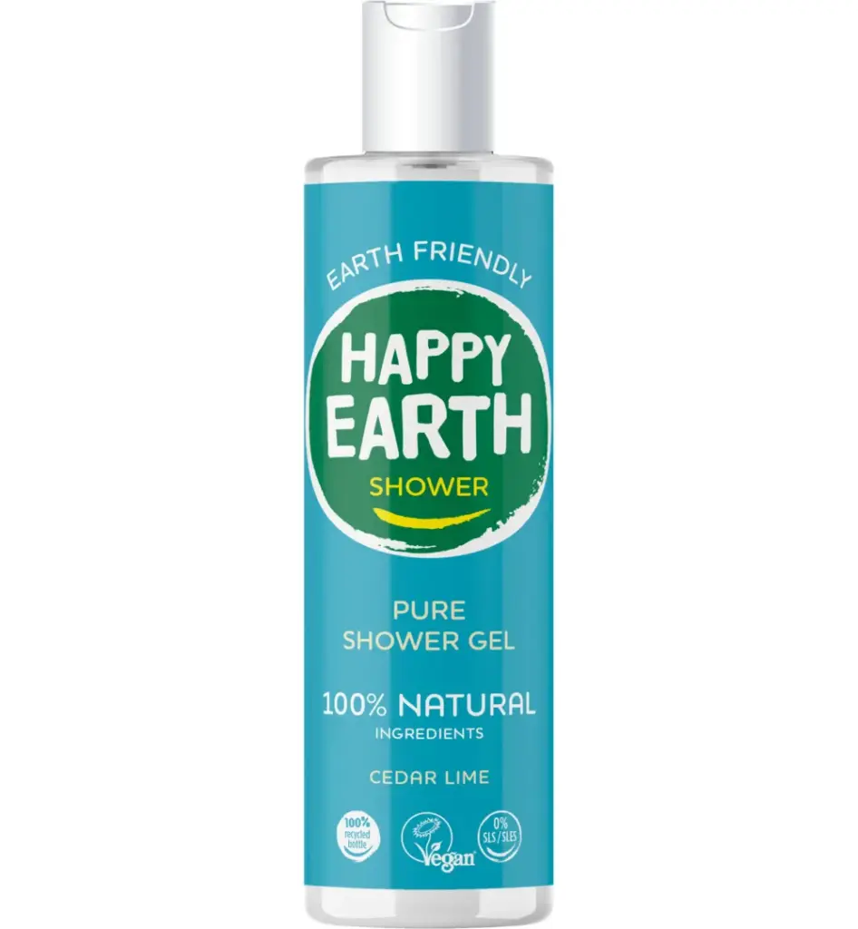 Happy Earth Pure showergel cedar lime (300 ml)