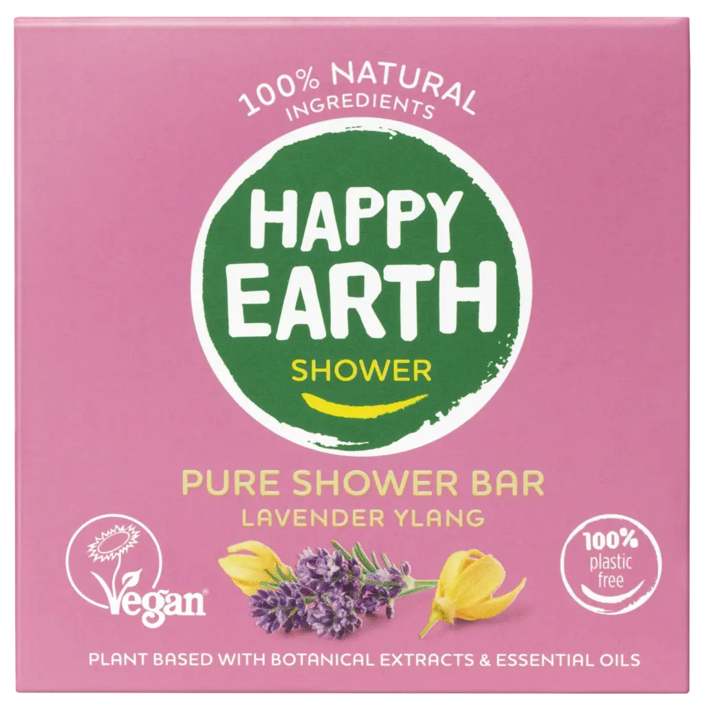 Happy Earth Showerbar Lavender Ylang (90 gr)