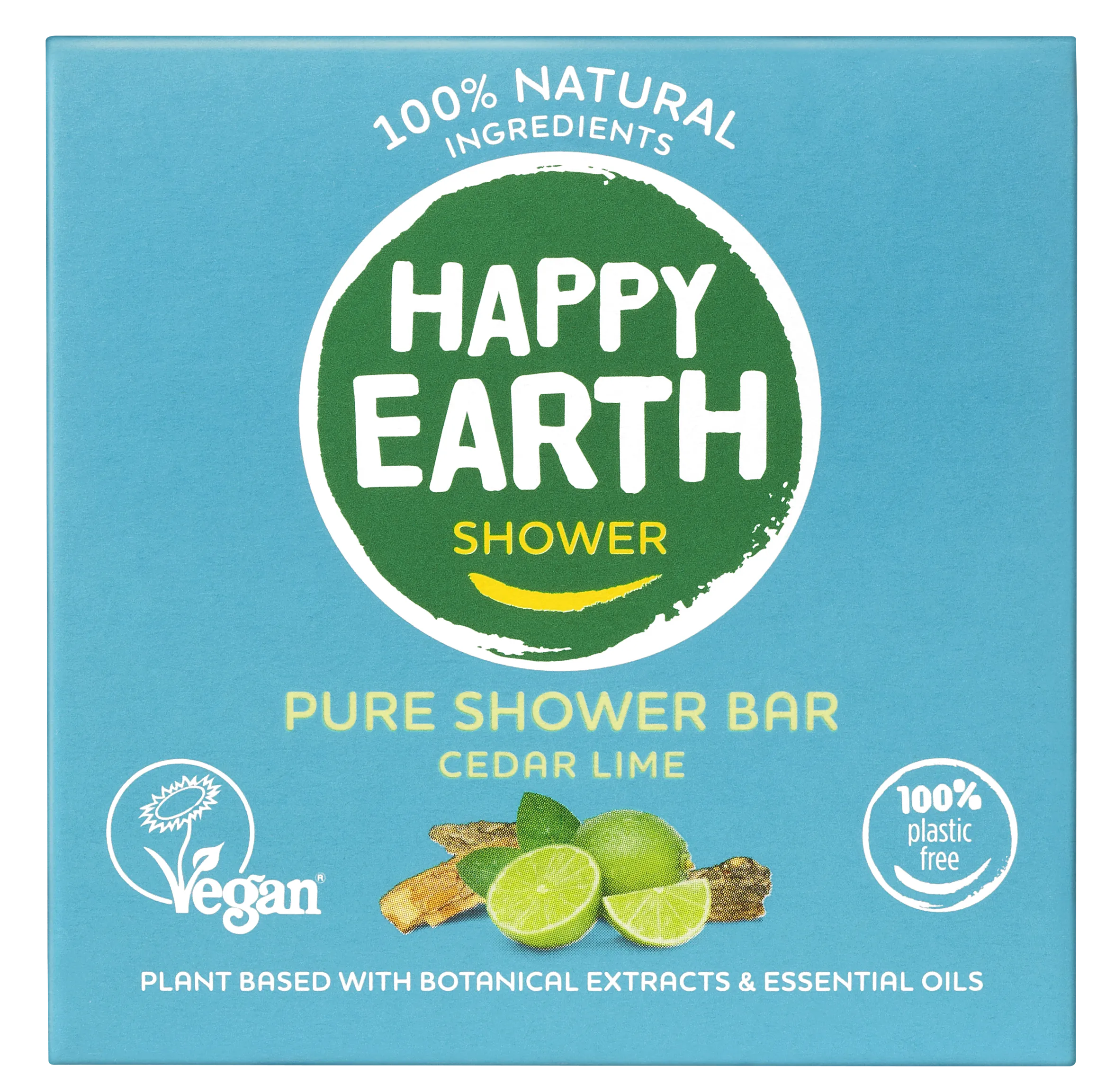 Happy Earth Shower Bar Cedar Lime (90 gr)