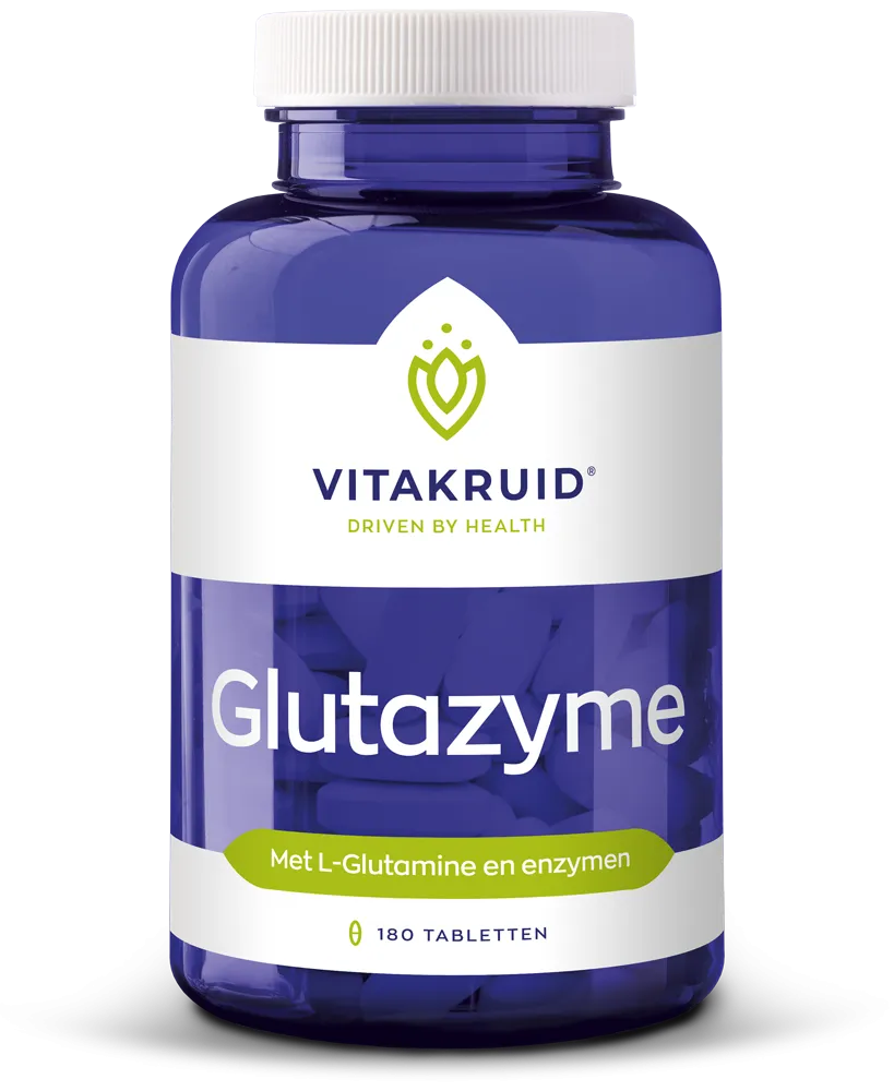 Vitakruid Glutazyme Spijsverteringsenzymen en L-Glutamine (180 tabletten)