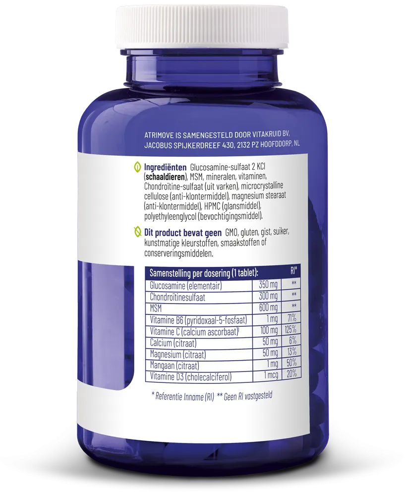 Vitakruid Atrimove® Glucosamine Chondroïtine MSM Complex (90 tabletten) - image 2