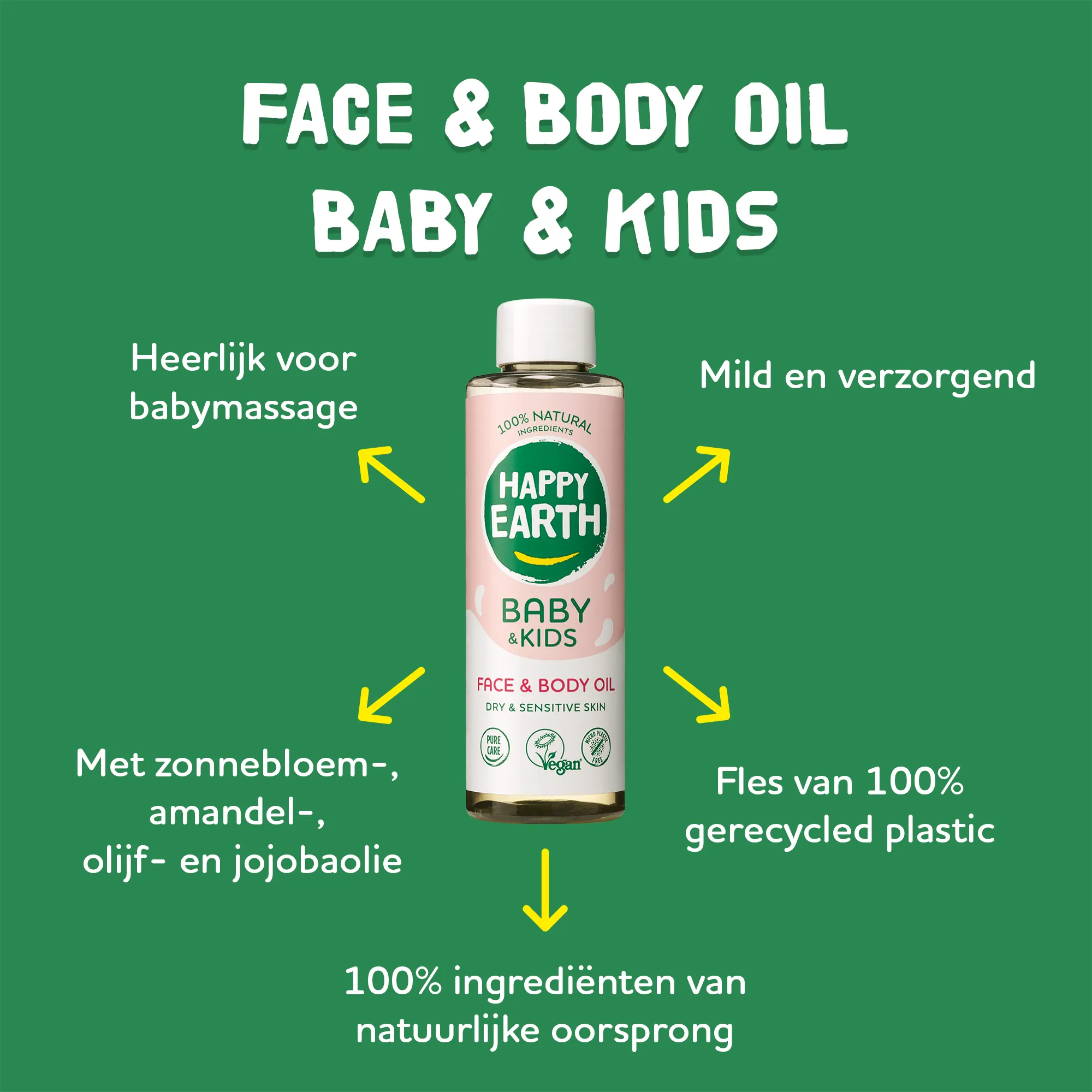 Happy Earth Gezicht & Lichaam Olie Voor Ba By & Kids (150 ml) - image 6
