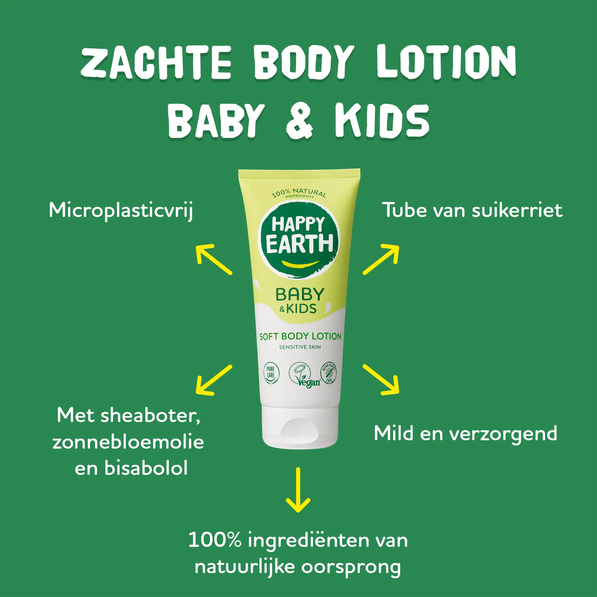 Happy Earth Bodylotion voor baby & kids (200 ml) - image 6