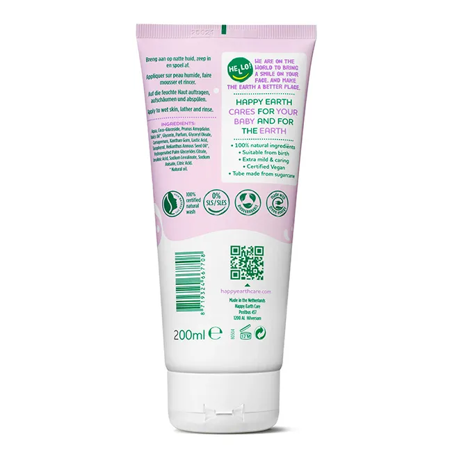 Happy Earth Wasgel creme olie baby & kids (200 ml) - image 7