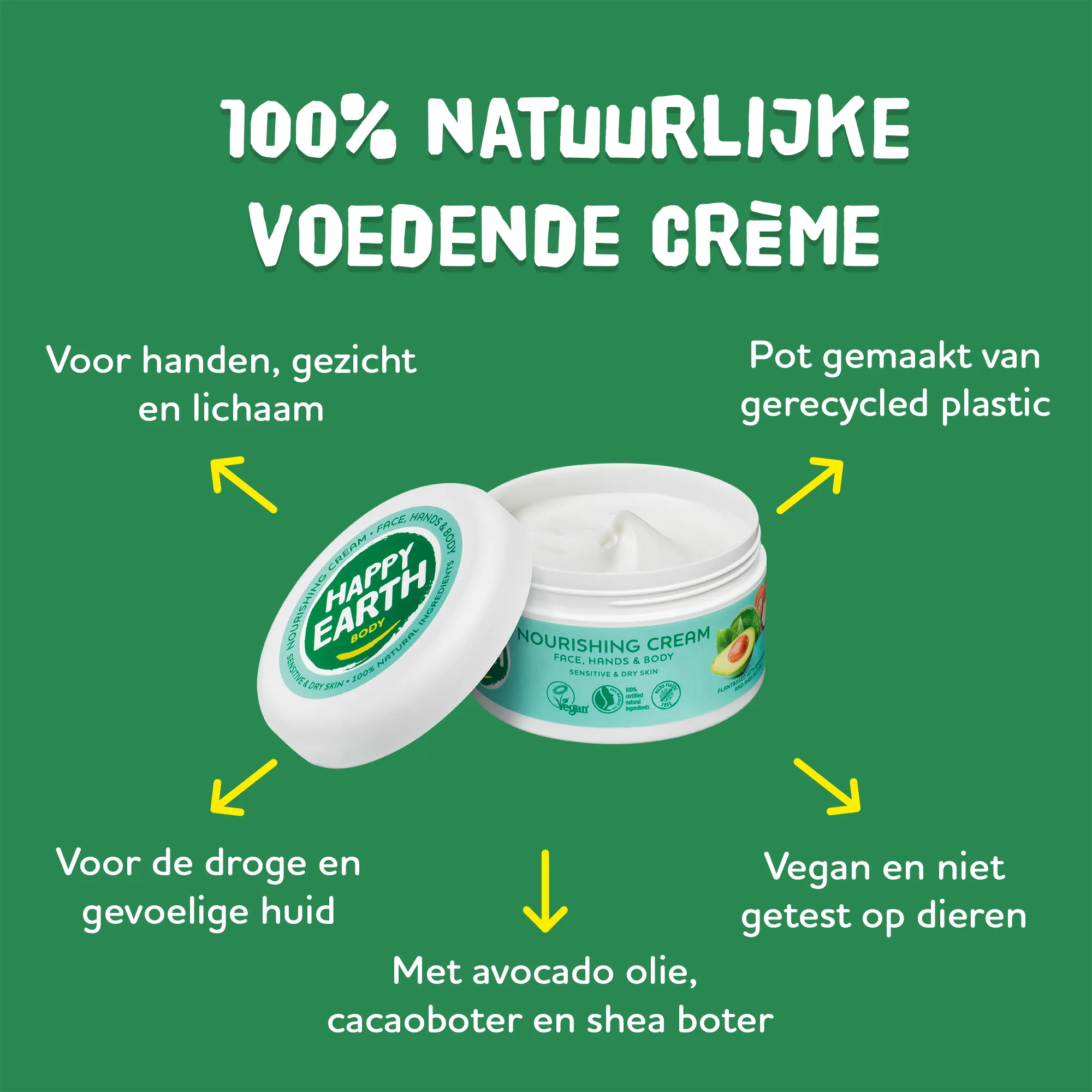 Happy Earth Voedende Creme (200 ml) - image 5