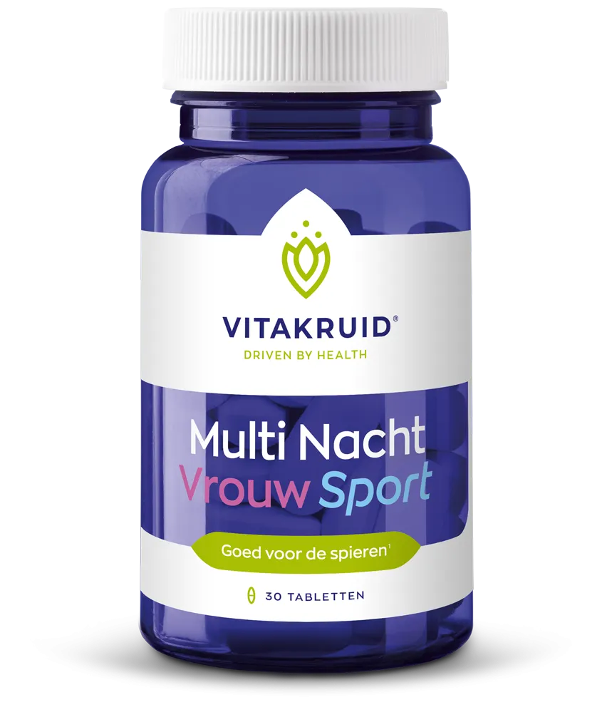 Vitakruid Multi Nacht Vrouw Sport 100% Vegan (30 tabletten)