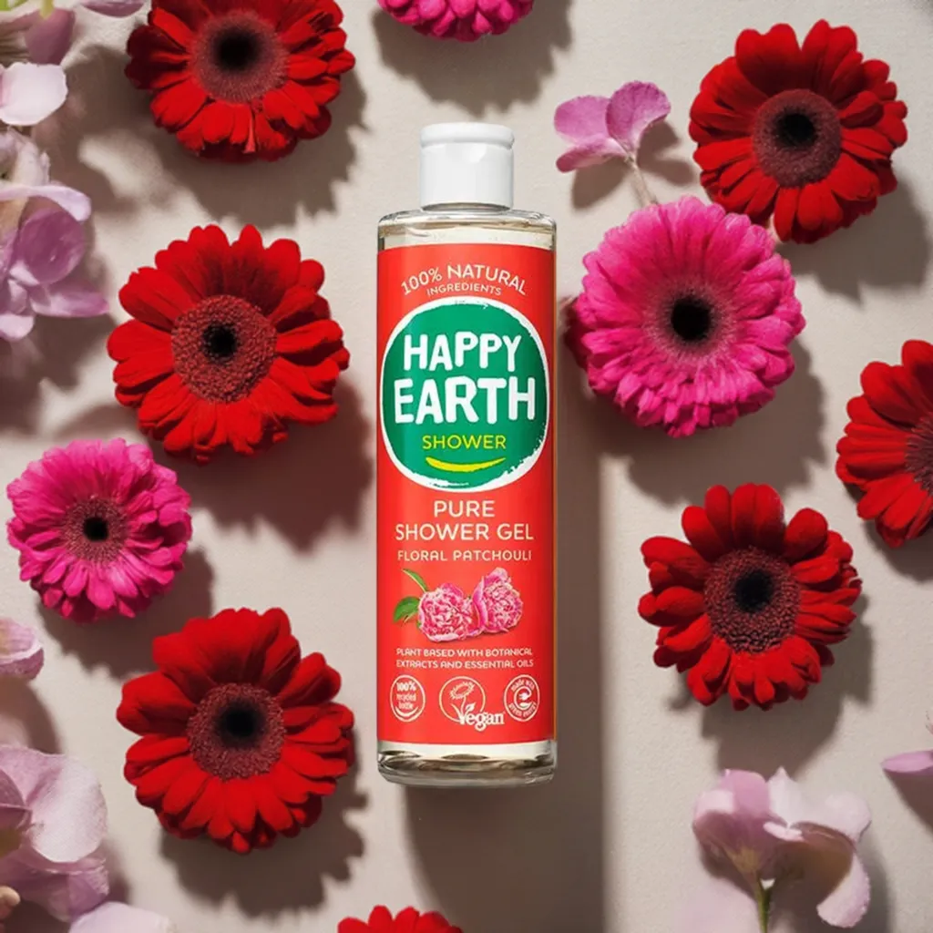 Happy Earth Pure showergel floral patchouli (300 ml) - image 4