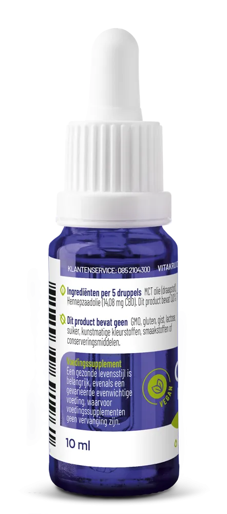 Vitakruid CBD Olie 10% Full Spectrum met MCT als Drager (10 ml)