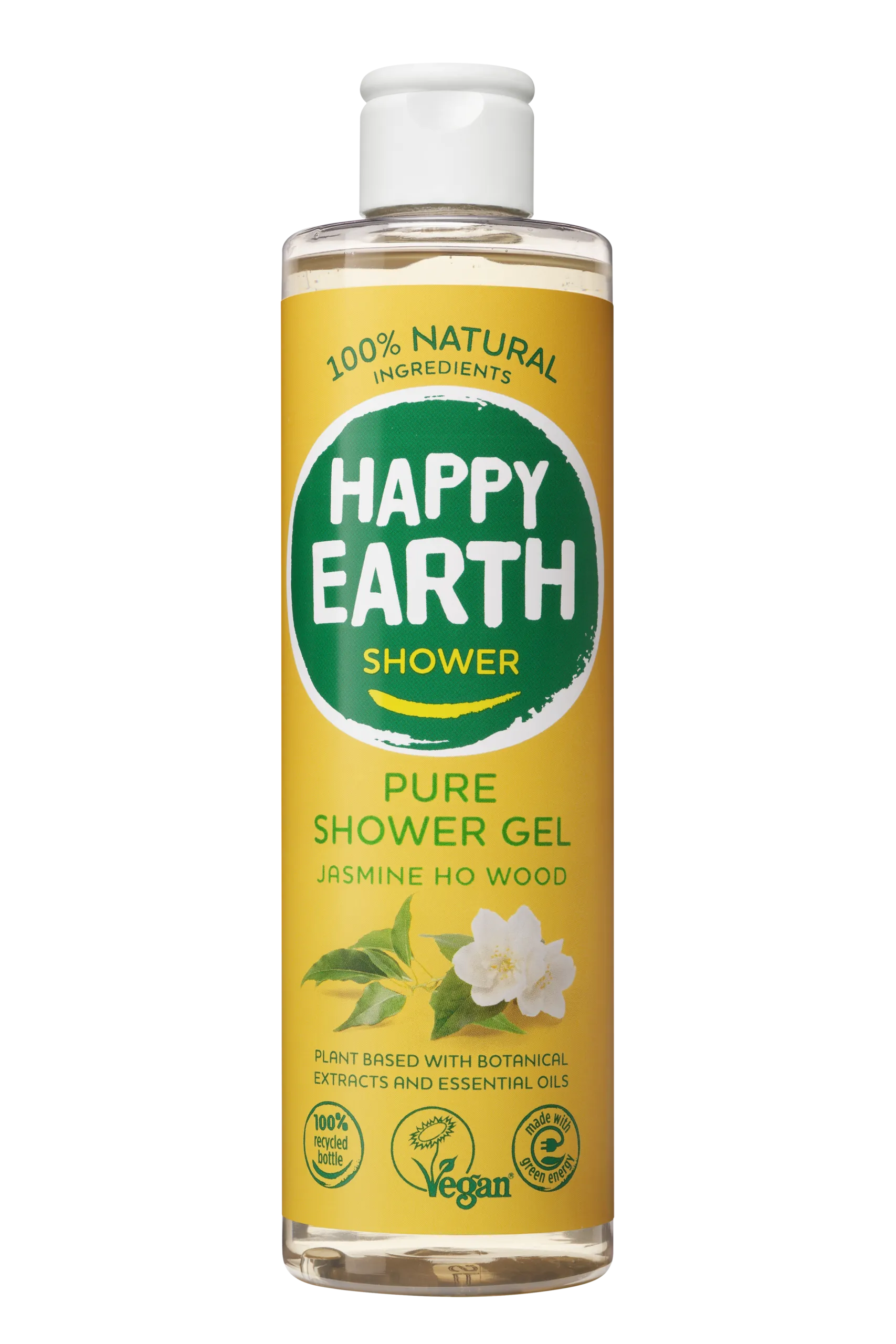 Happy Earth Douchegel jasmine ho wood (300 ml)