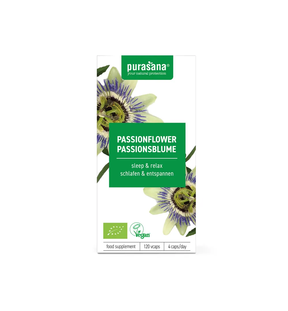 Purasana Passiebloem capsules 125 mg 120 (120 vega capsules)