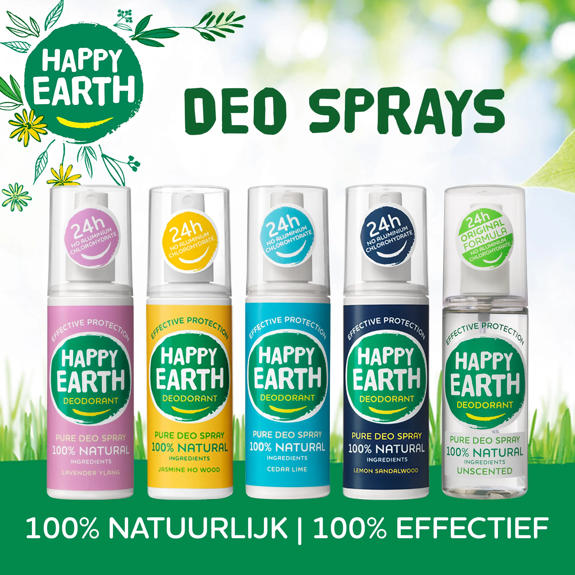 Happy Earth Pure deodorant spray cedar lime (100 ml) - image 2