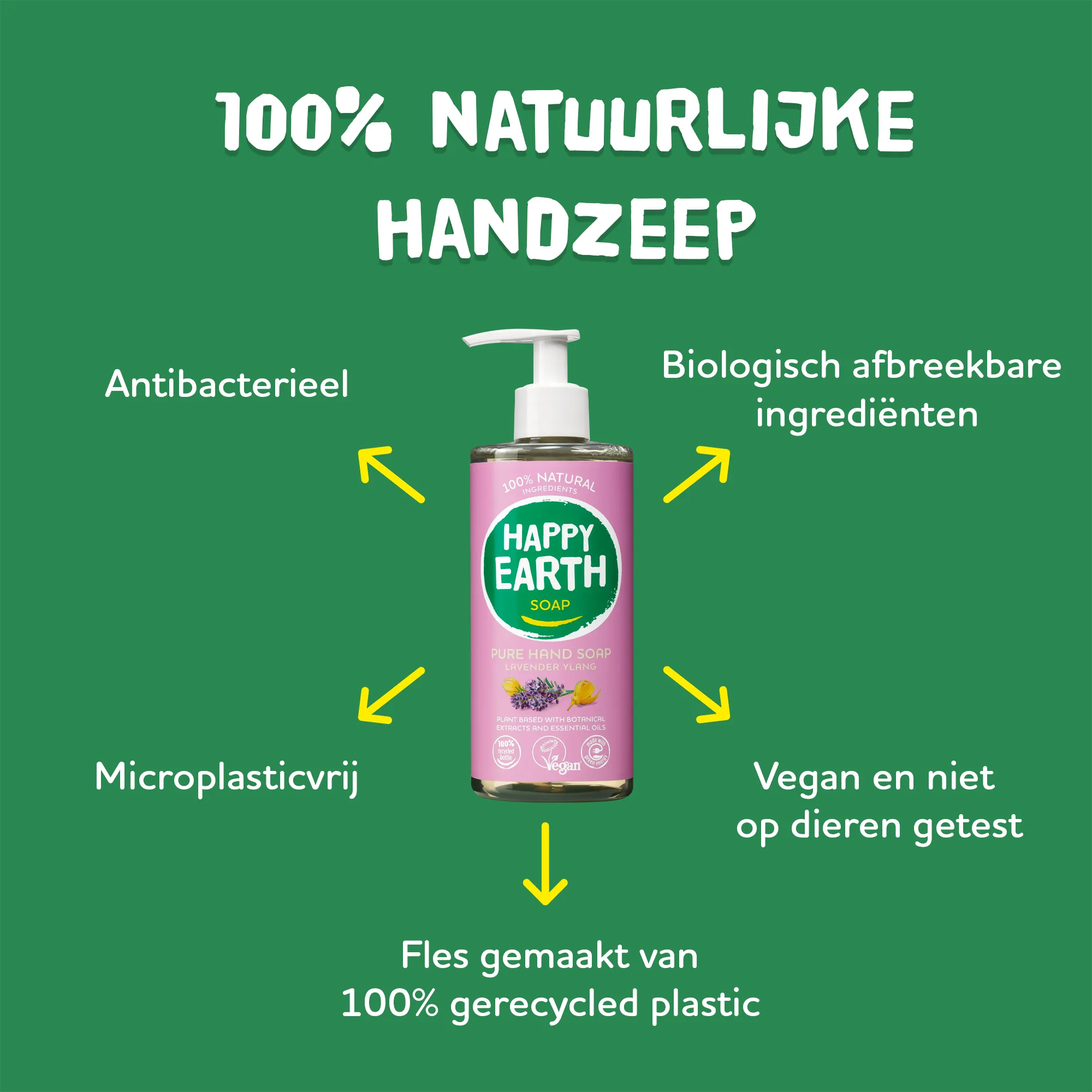 Happy Earth Pure Hand Soap Lavender Ylang (300 ml) - image 5