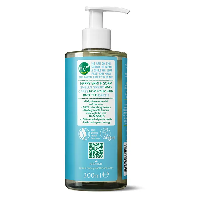 Happy Earth Pure Hand Soap Cedar Lime (300 ml) - image 6