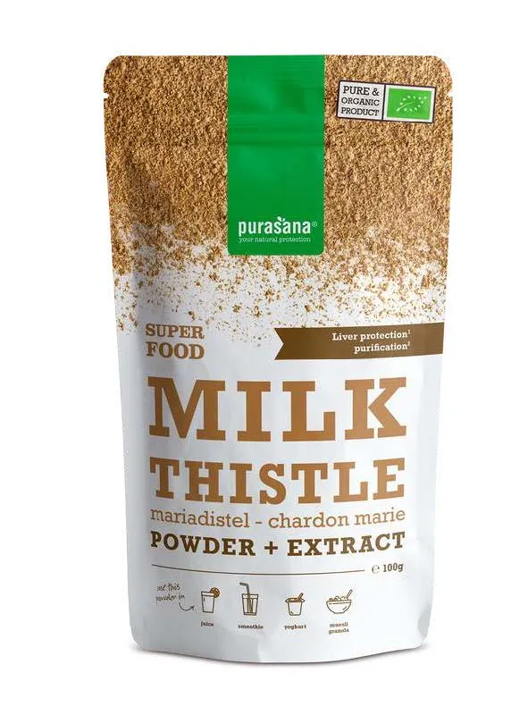 Purasana Mariadistel poeder + extra BIO (100 gr)