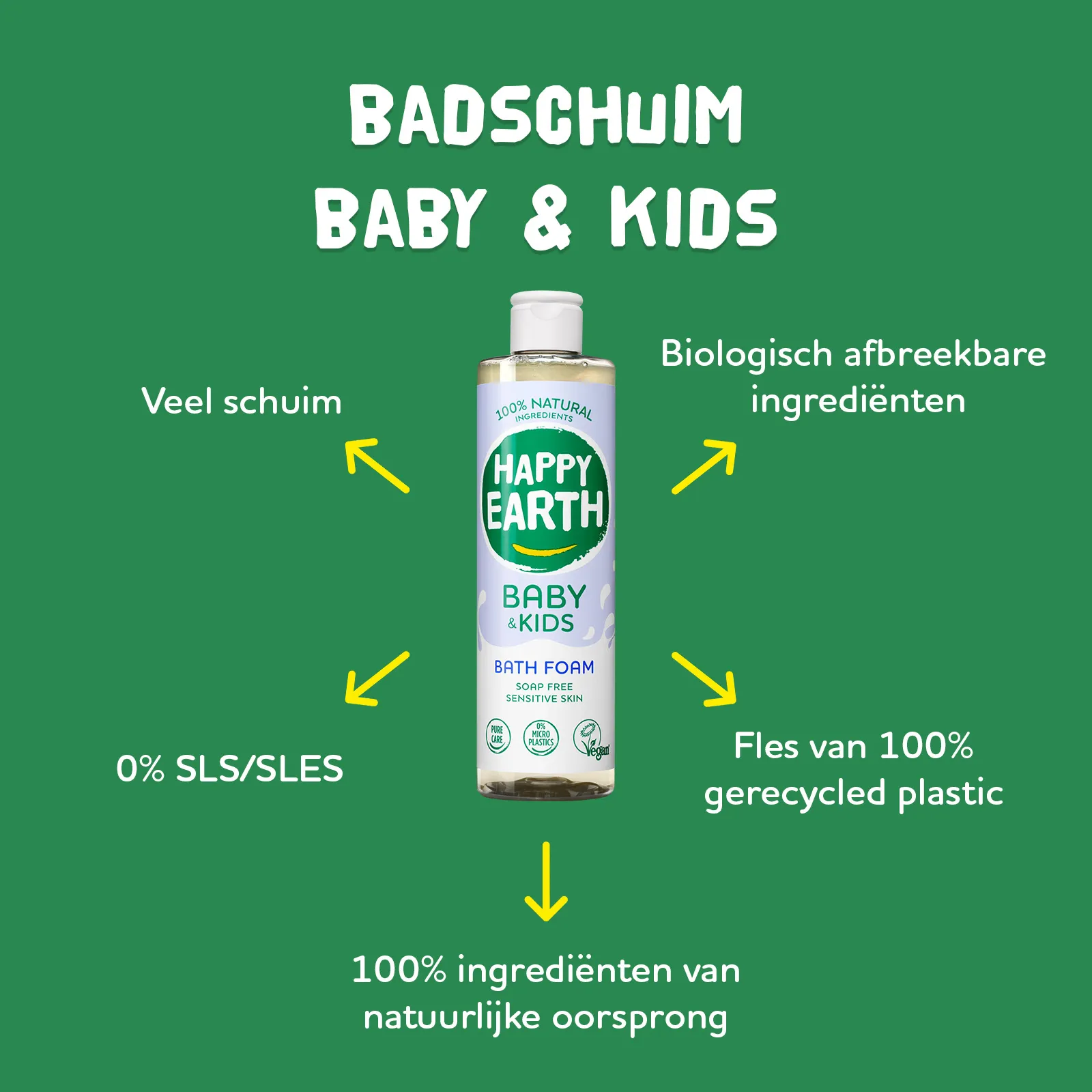 Happy Earth Badschuim Voor Baby En Kids (300 ml) - image 6