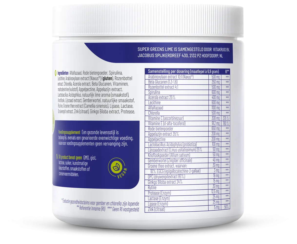 Vitakruid Super Greens Lime (208 gr) - image 2