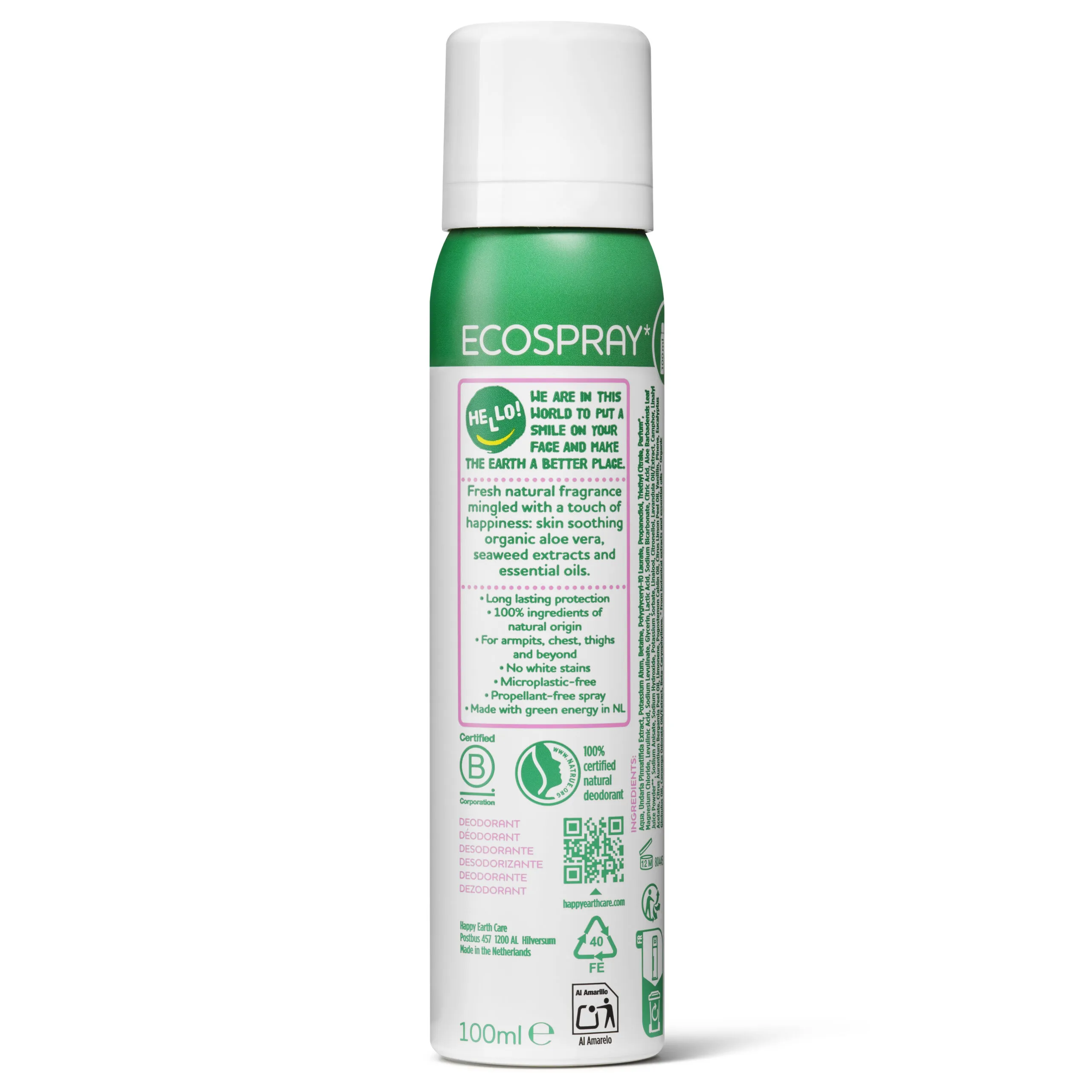 Happy Earth Deobodyspray Lavendel (100 ml) - image 4