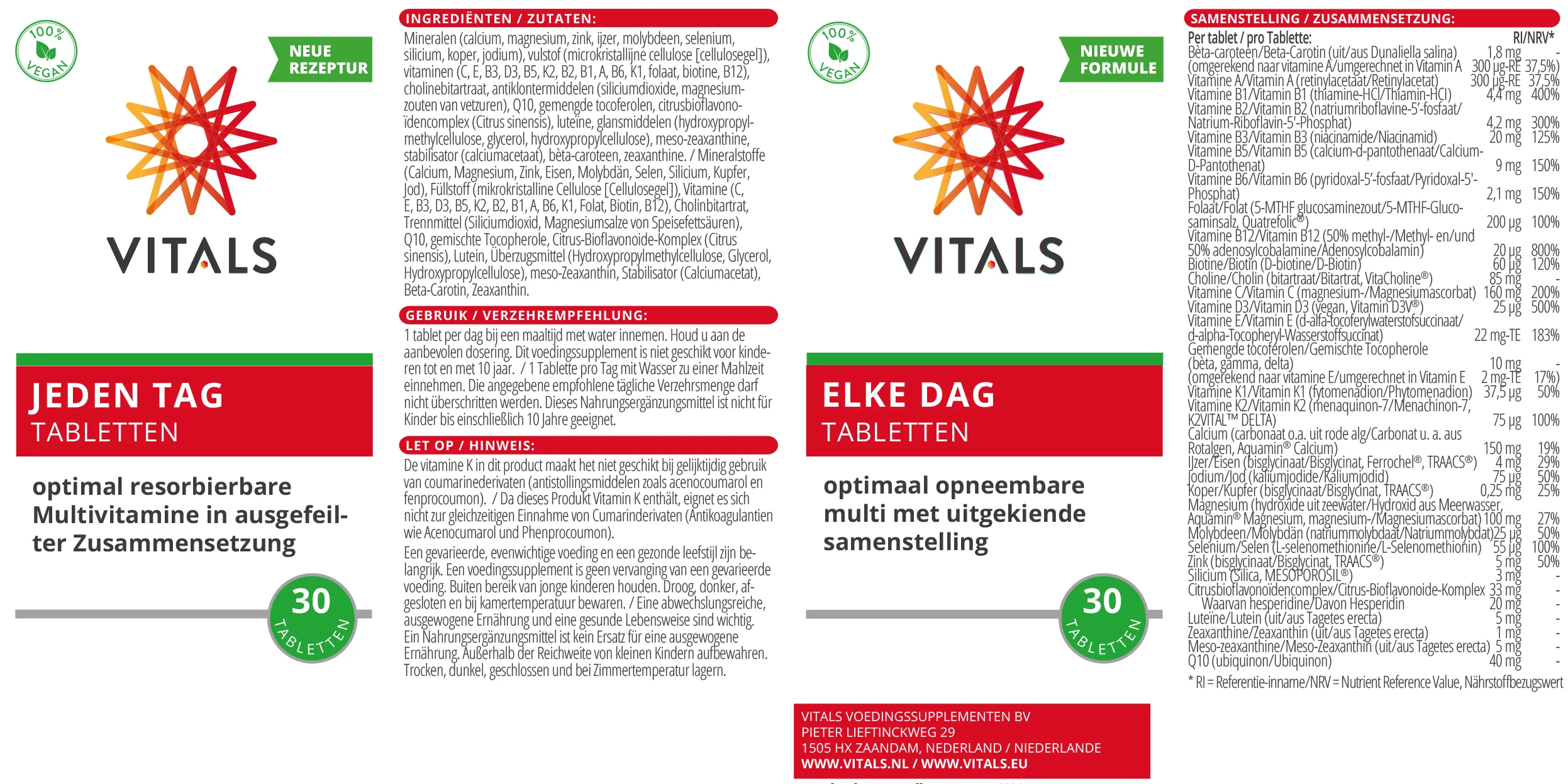 Vitals Elke Dag (30 tabletten)