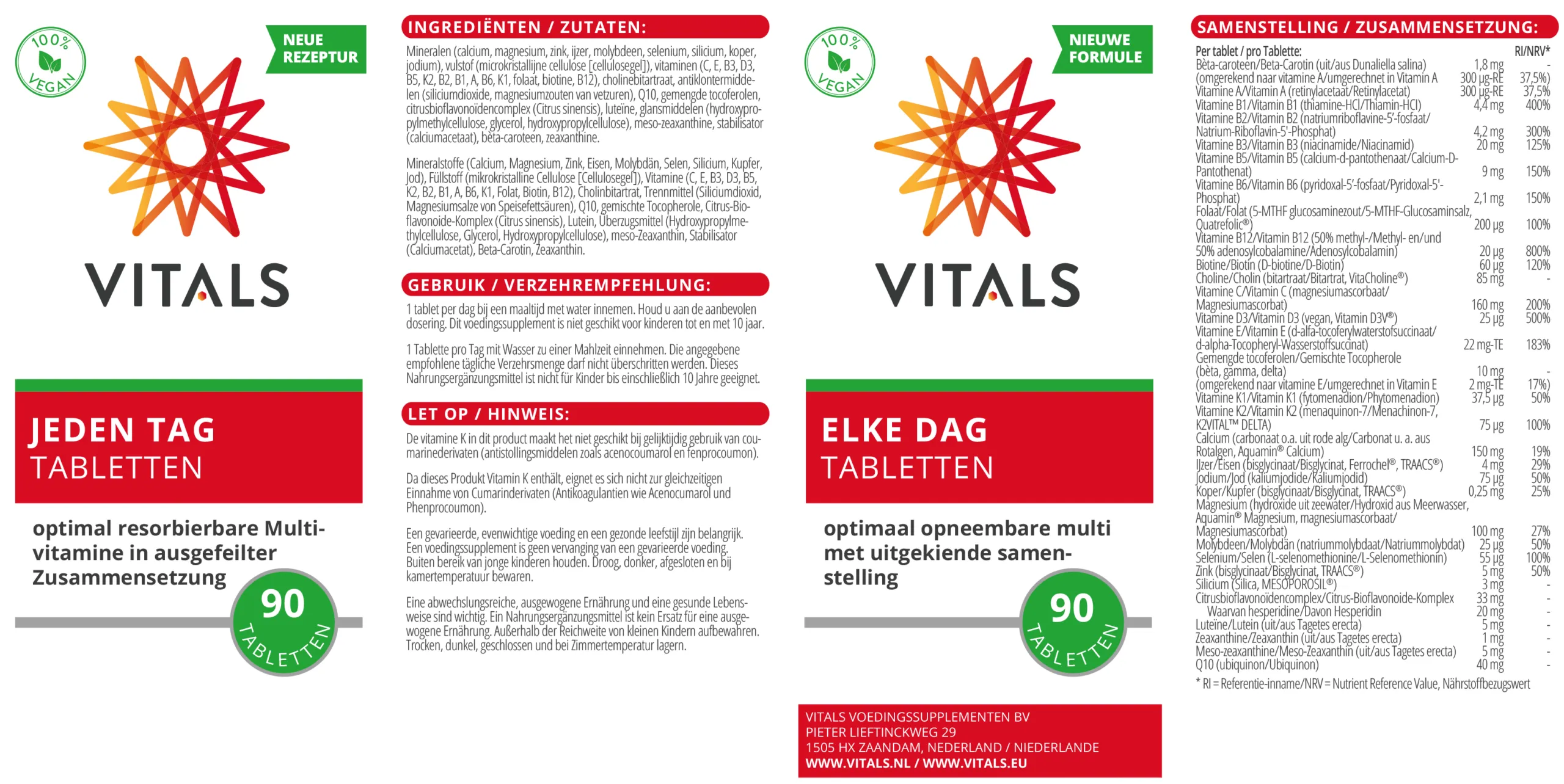 Vitals Elke Dag (90 tabletten)