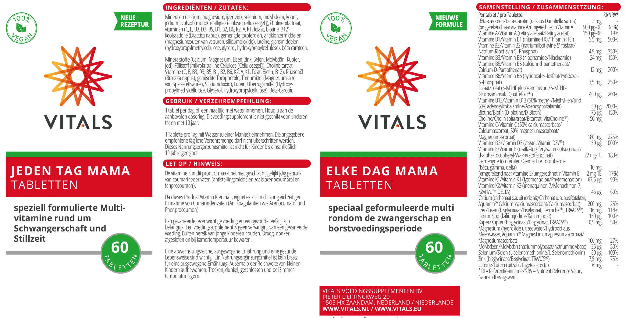 Vitals Elke Dag Mama (60 tabletten)