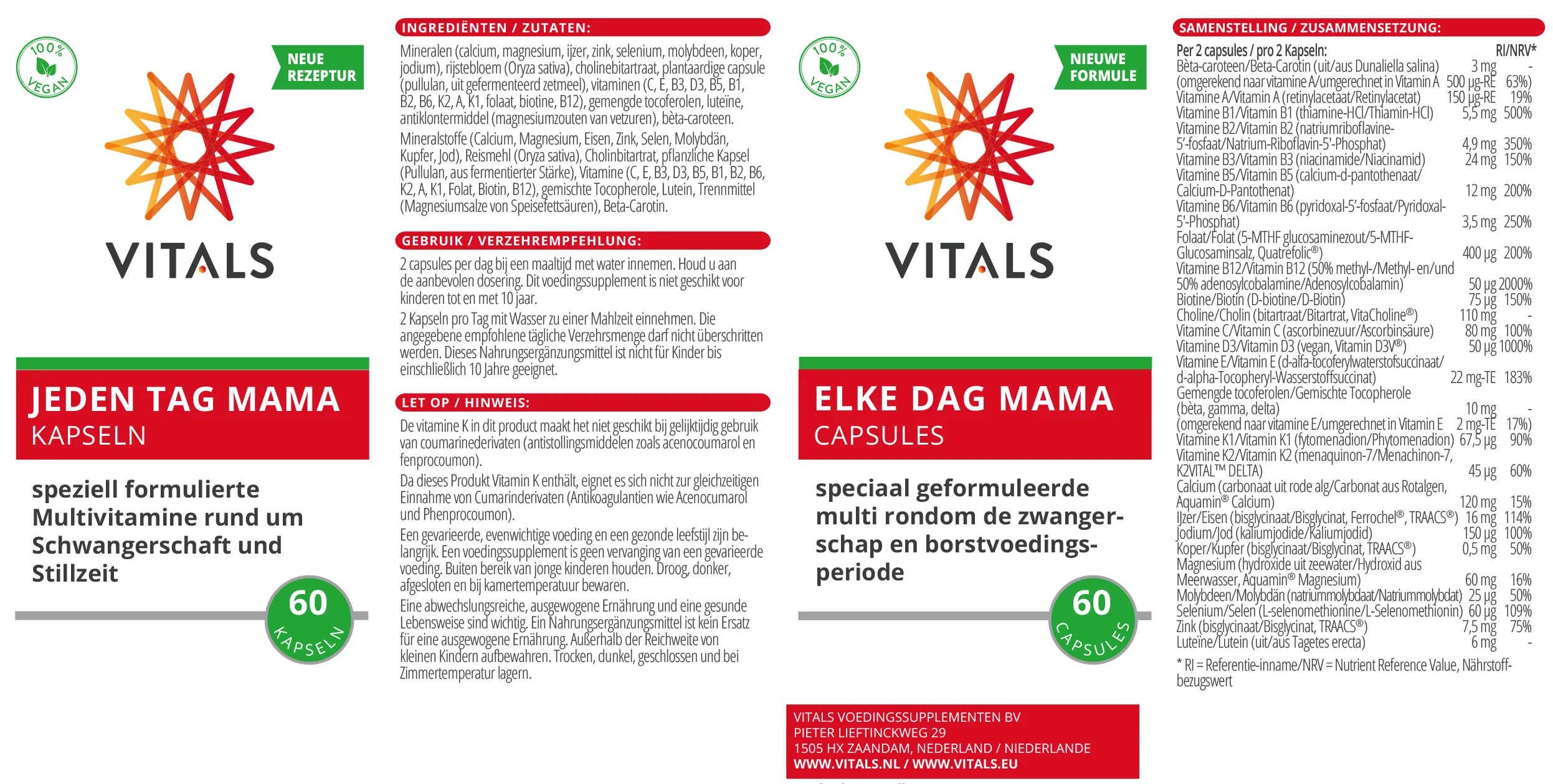 Vitals Elke Dag Mama (60 capsules)