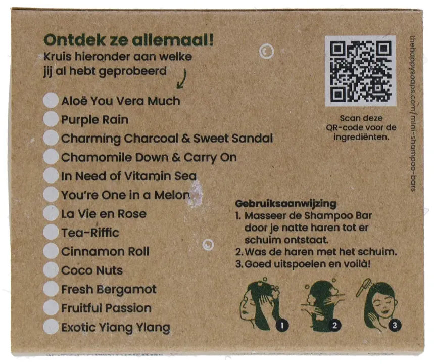 Happysoaps Mini Shampoo Bars (3 stuks)