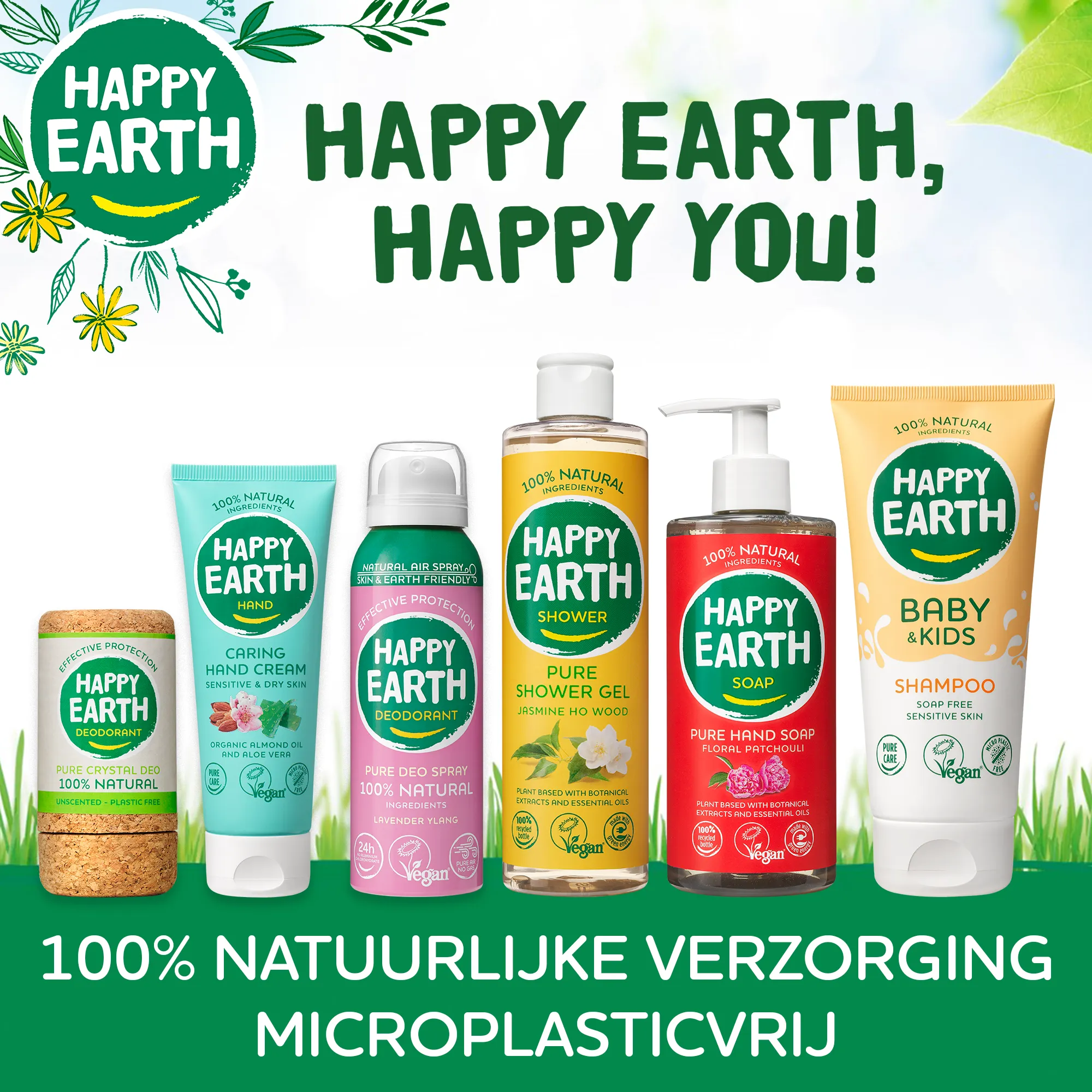 Happy Earth Pure Deodorantcreme Bergam (40 ml)
