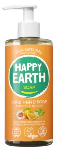 Happy Earth Pure Handzeep Rose Petitgrain (300 ml)
