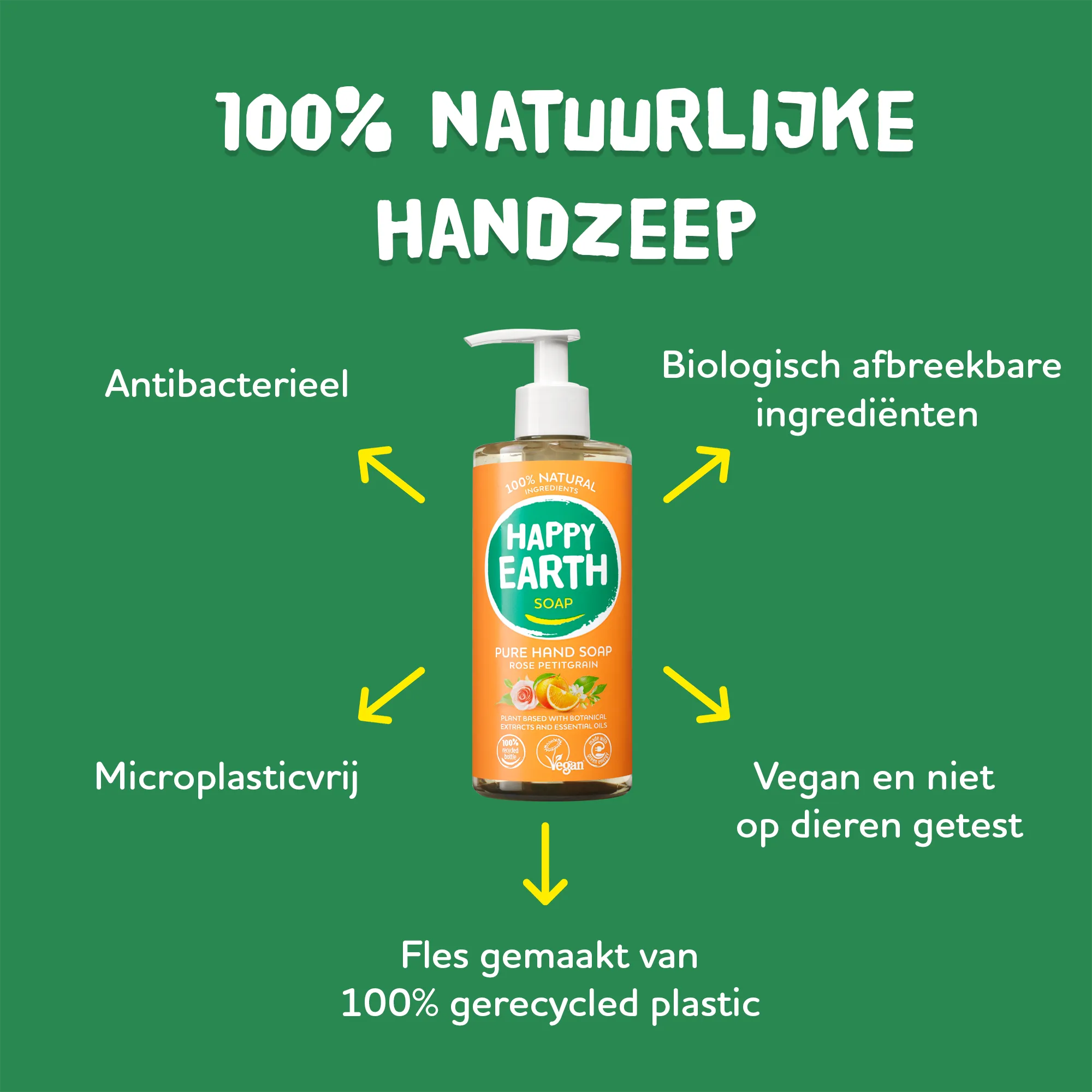 Happy Earth Pure Handzeep Rose (300 ml) - image 5