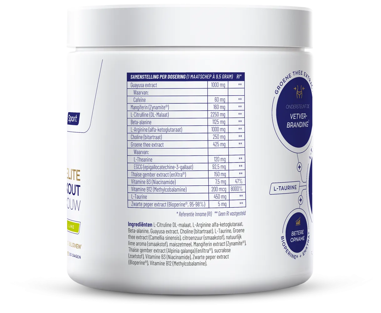 Vitakruid Elite Pre Workout Vrouw (284 gr)