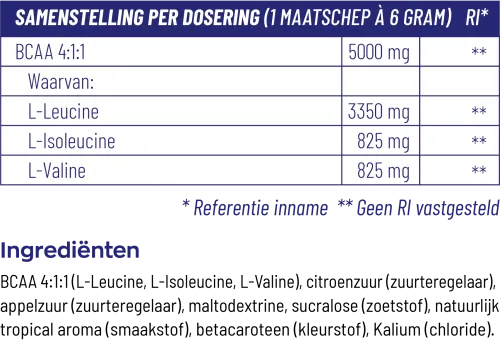 Vitakruid Sport BCAA 4:1:1 Tropical (540 gr) - image 3