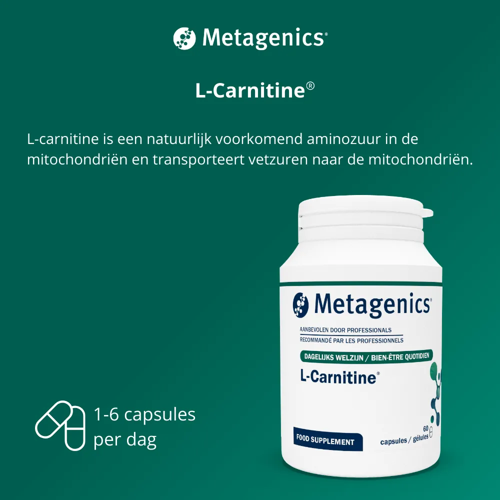 Metagenics L Carnitine Vega NF (60 capsules) - image 4