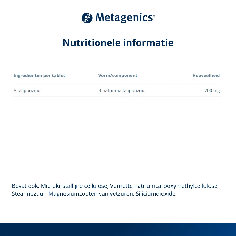 Metagenics Meta Lipoate 200 Bio (60 tabletten) - image 2
