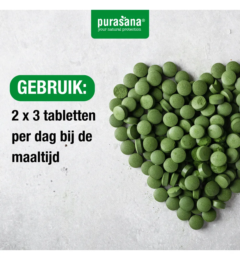 Purasana Spirulina 500 Mg Bio (500 tabletten) - image 3