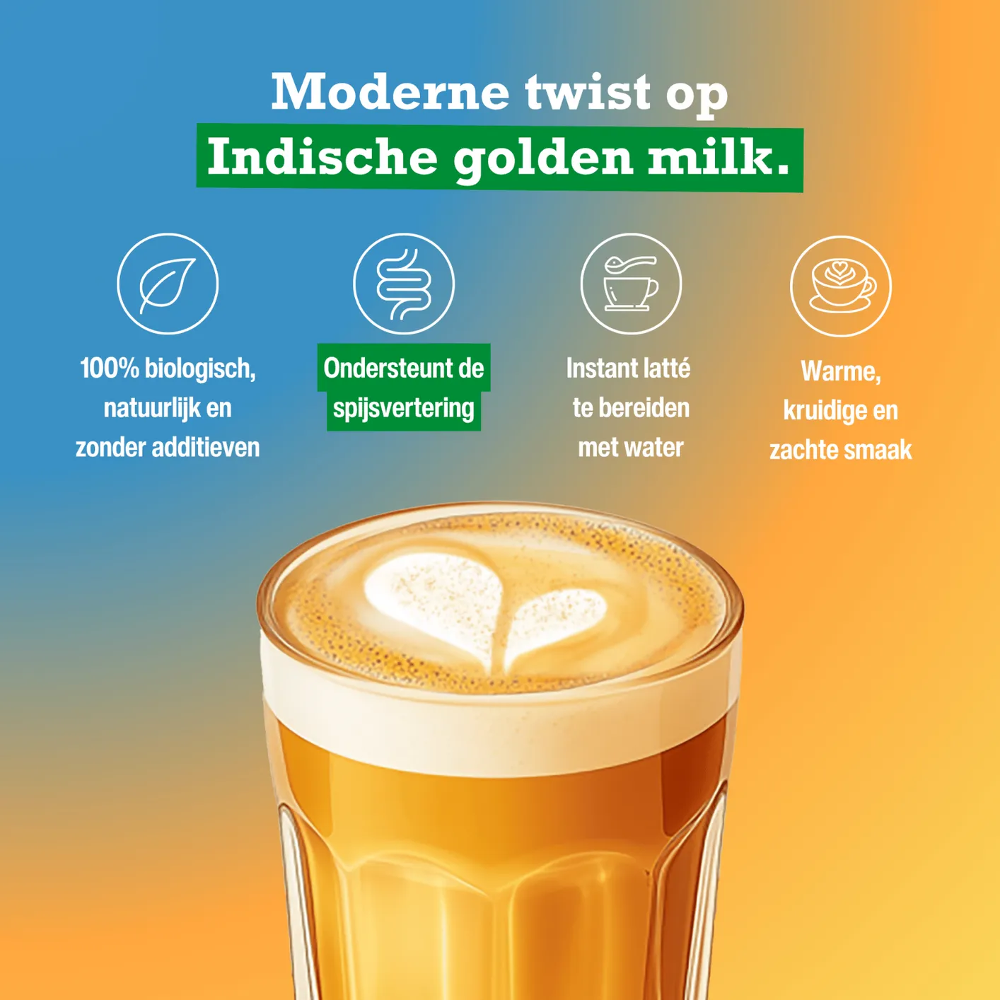 Purasana Curcuma Latté Poeder (100 gr) - image 3