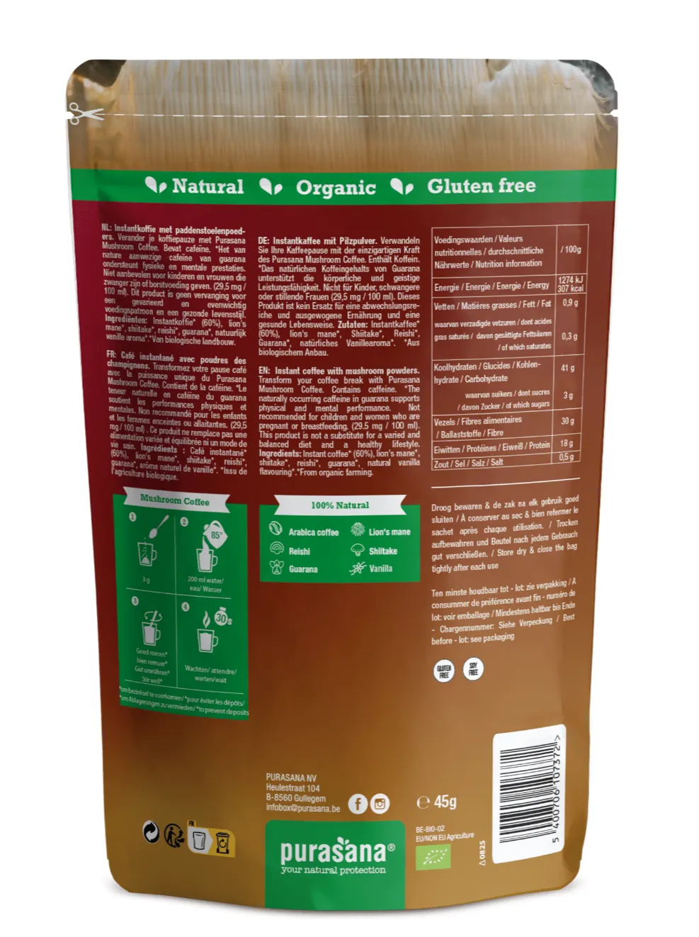 Purasana Mushroom Coffee Poeder (45 gr) - image 5
