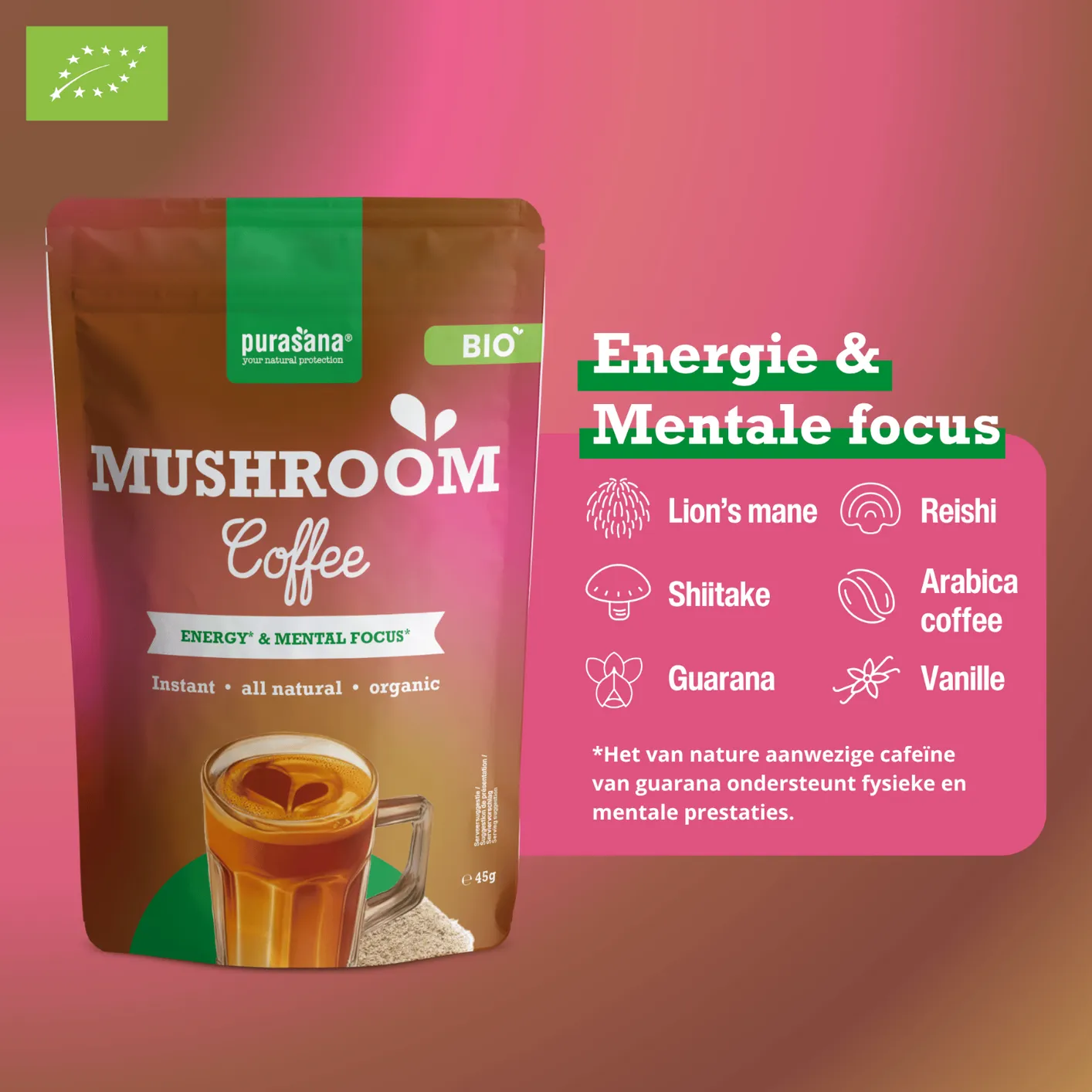 Purasana Mushroom Coffee Poeder (45 gr) - image 4