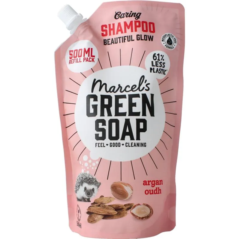 Marcel's Green Soap Shampoo Argan & Oudh Navulling (500 ml)