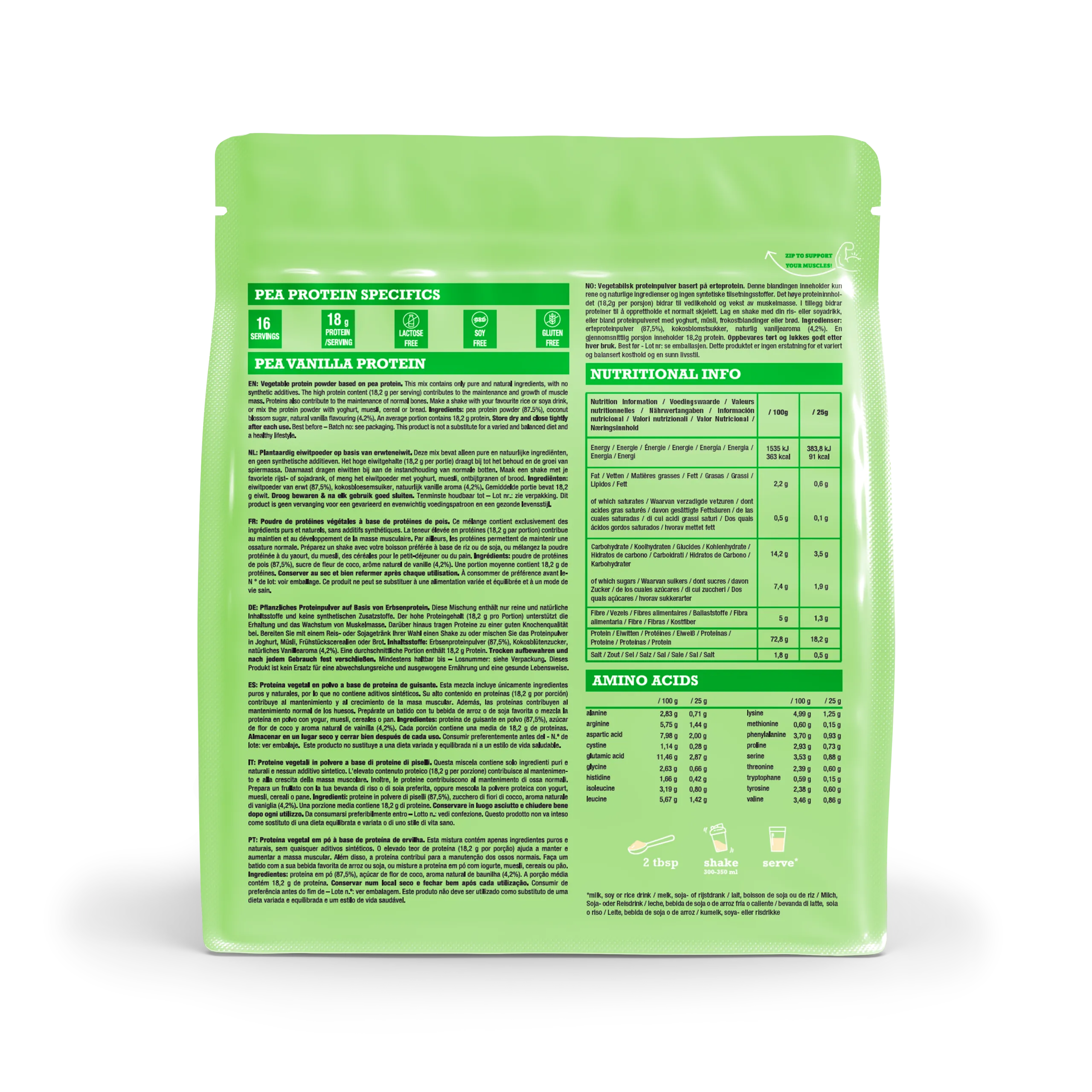 Purasana Plant Protein Erwt Vaniille (400 gr) - image 8