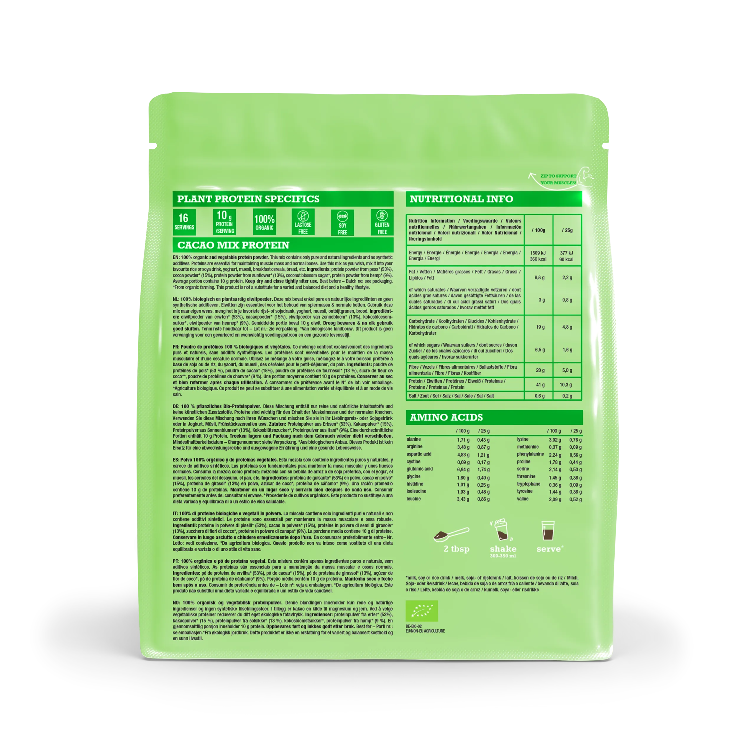 Purasana Plant Protein Mix Cacao Bio (400 gr) - image 8