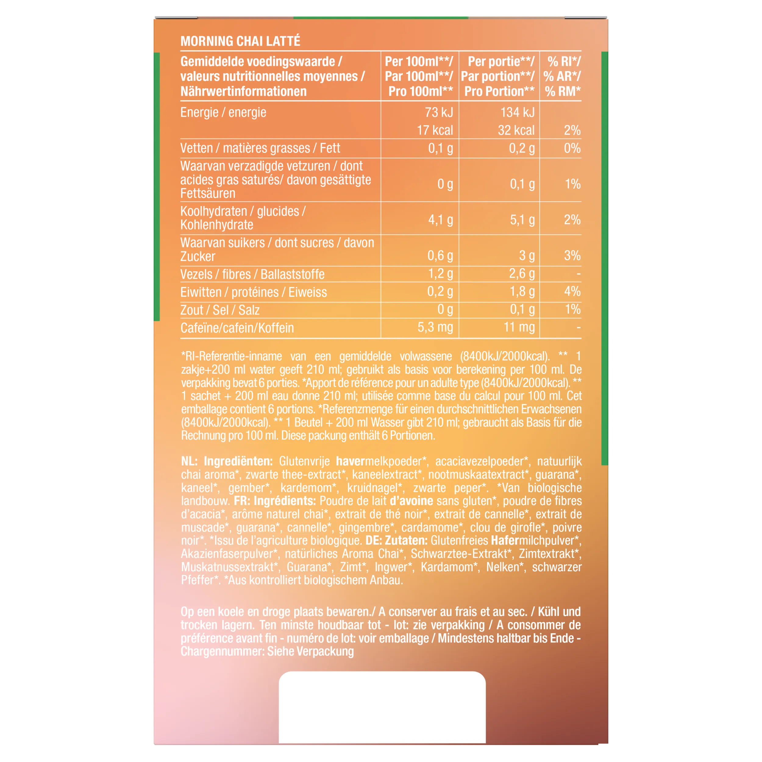 Purasana Instant Morning Chai Latte 6x10g Bio (60 gr) - image 11