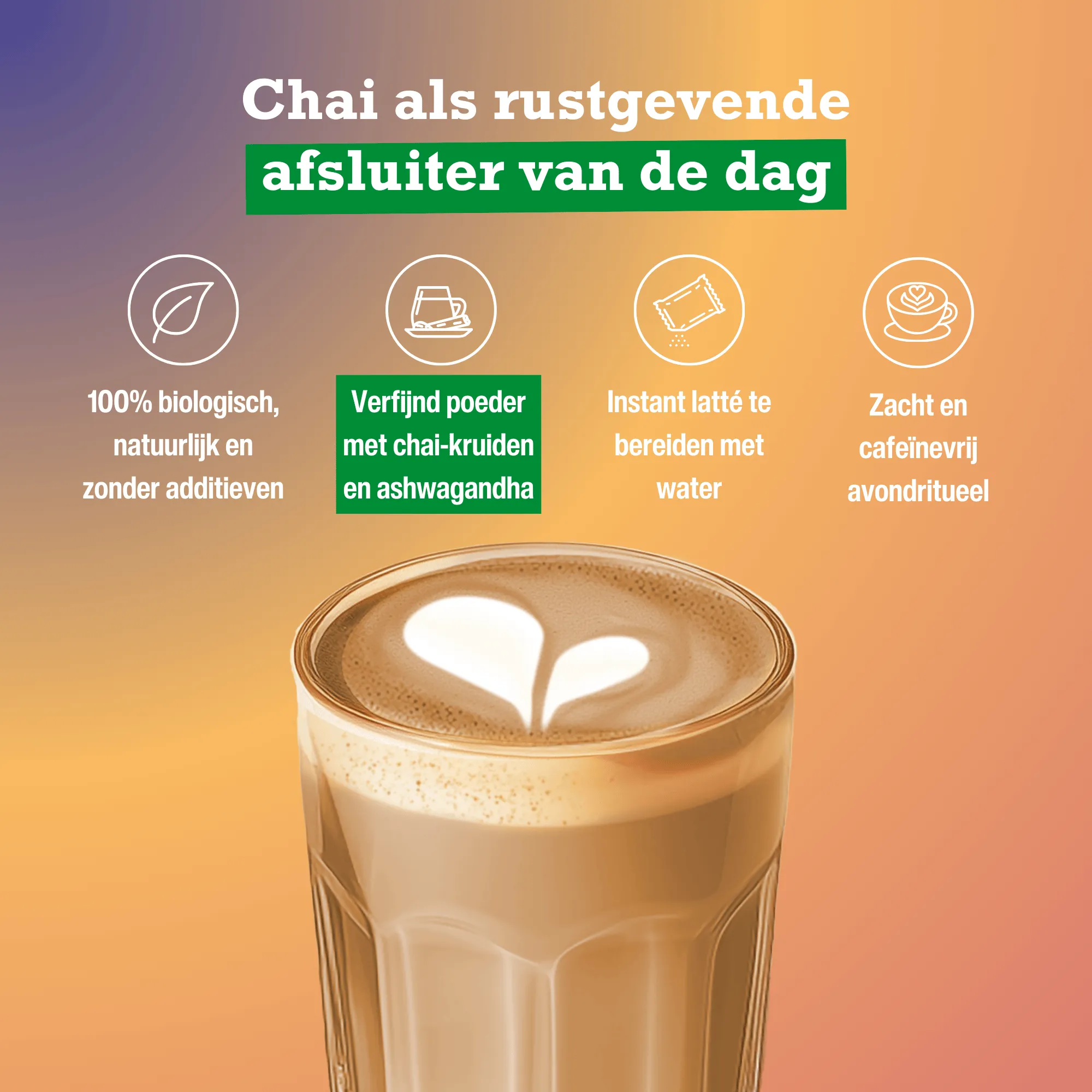 Purasana Instant Evening Chai Latte 6x10g Bio (60 gr) - image 3