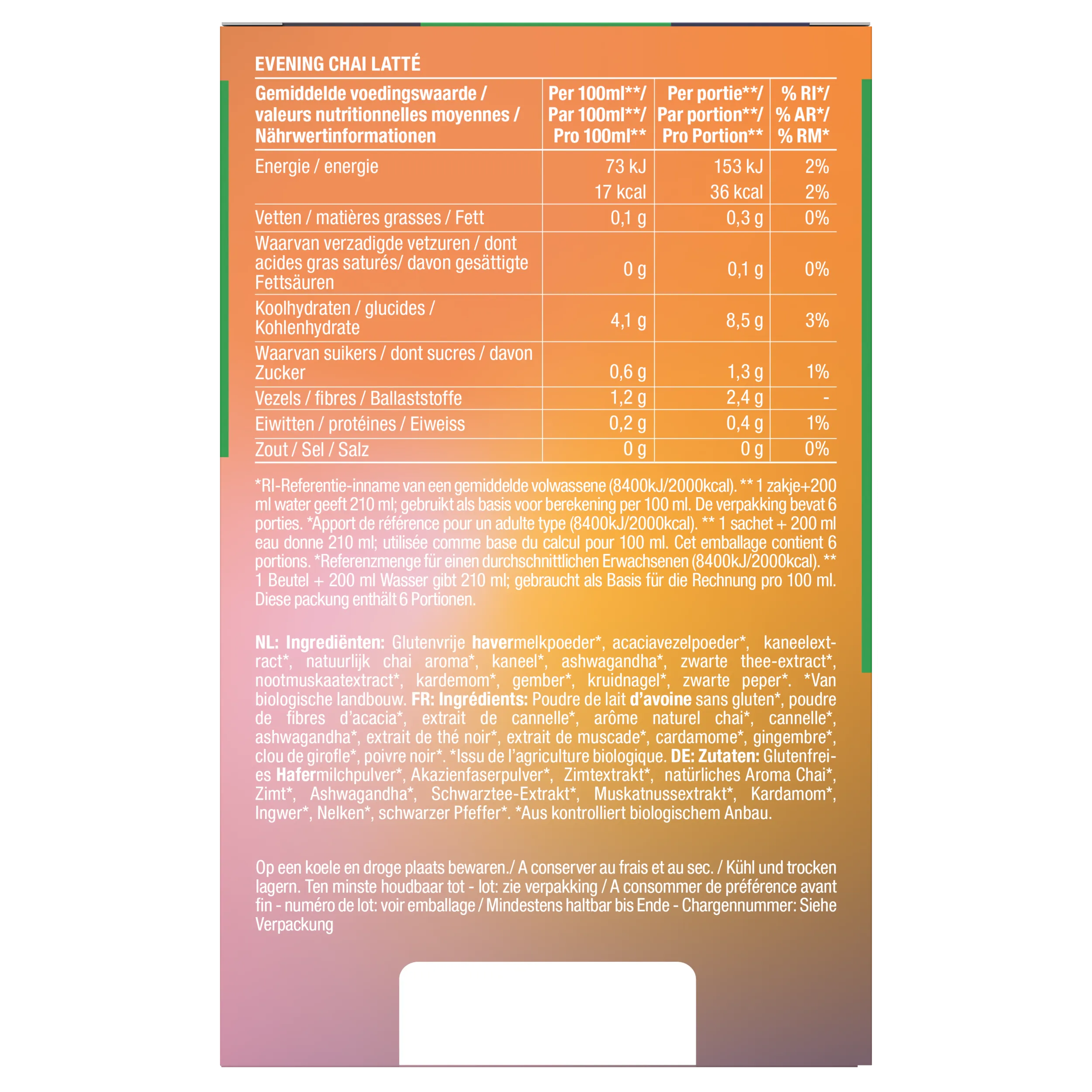 Purasana Instant Evening Chai Latte 6x10g Bio (60 gr) - image 11