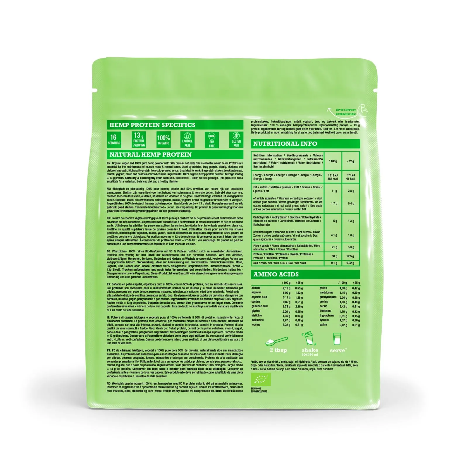 Purasana Plant Protein Hennep Natuurlijk Bio (400 gr) - image 4